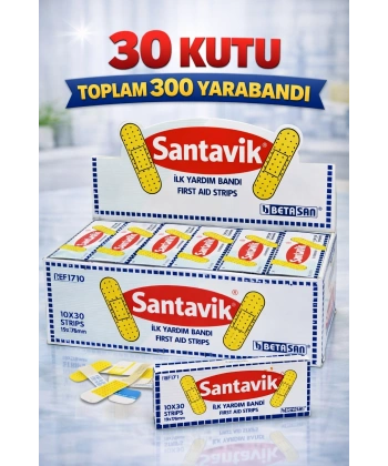 Santavik İlk Yardım Bandı Yara Bandı 10lu 30 Paket