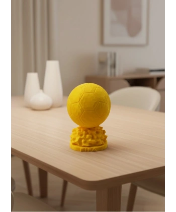 Sarı FIFA Topu Dekoratif Biblo 10cm Modern Masa Üstü Aksesuar