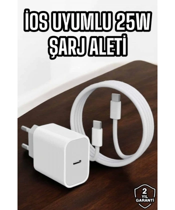 Şarj Aleti İOS 15/15 Pro Max Uyumlu Şarj Adaptörü ve Kablosu