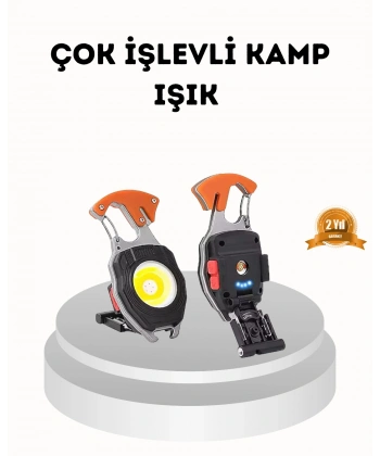 Şarj Edilebilir Çok Amaçlı Mini Fener – Güvenlik Düdüklü, Kompakt ve Hafif Tasarım