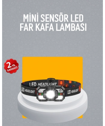 Şarj Edilebilir LED Far Hareket Sensörlü 5 Modlu Outdoor