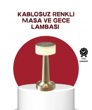 Şarj Edilebilir LED Masa Lambası – USB Girişli, Metal Yapı