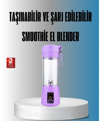 Şarjlı 380ml Portatif Smoothie Blender USB Mini Shake Yapıcı