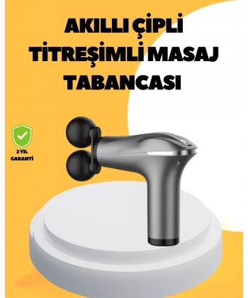 Şarjlı 4 Başlıklı Titreşimli Masaj Aleti Derin Kas Masajı Sporcu Destekli