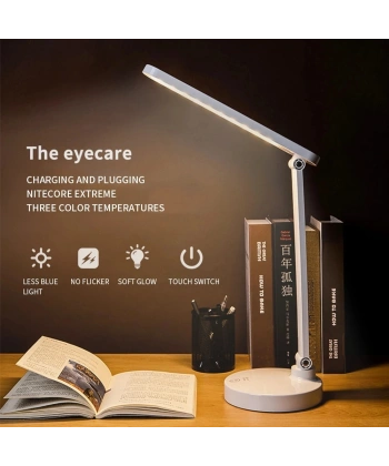 Şarjlı 40 Led Çalışma Okuma Işığı Kademeli Masa Lambası Ayarlanabilir Renk Tonu Ve Parlaklık PS-1912