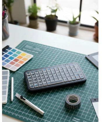 Şarjlı Kablosuz Mini RGB Klavye Uzun Pil Ömürlü