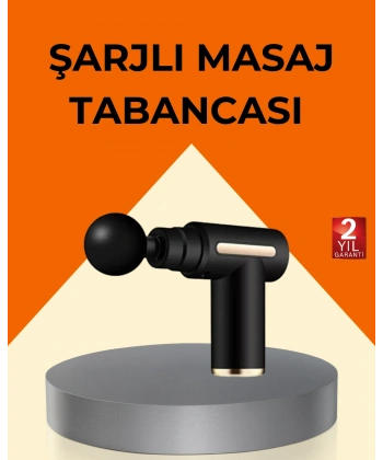 Şarjlı Kas Masaj Aleti 6 Kademe 4 Başlık Derin Doku EMS Titreşim Sporcu Masaj Tabancası