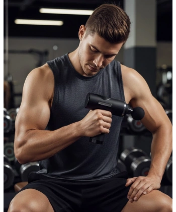 Şarjlı Masaj Tabancası 4 Başlıklı Mini Masaj Tabancası ve Masaj Aleti