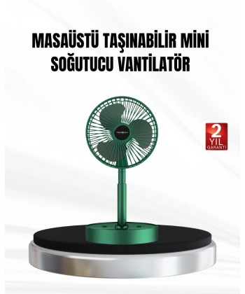 Şarjlı Mini Fan Katlanabilir 3 Hız Ayarlı Taşınabilir Tasarımlı