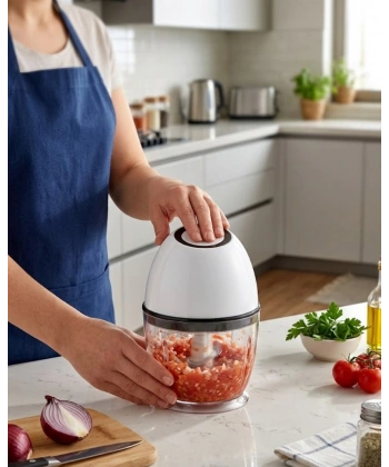 Şarjlı Mutfak Doğrayıcı 450 ML Sebze ve Sarımsak Doğrayıcı