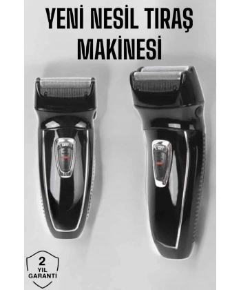 Şarjlı Paslanmaz Çelik Bıçaklı ve Kablosuz Saç Sakal Tıraş Makinesi
