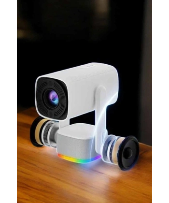 Şarjlı Projeksiyon Oyun Sinema Projektörü 4K HD Görüntü Kaliteli