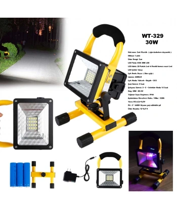 Şarjlı Spot Lamba Projektör Watton Wt-329