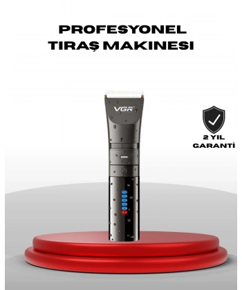 Şarjlı Tıraş Makinesi – Dijital Ekranlı, IPX7 Su Geçirmez, Titanyum Bıçaklı