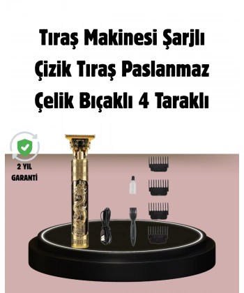 Şarjlı Titanyum Bıçaklı Saç Kesme Makinesi