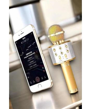 Şarjlı ve Uzun Pil Ömürlü Karaoke Mikrofon USB Bellek Destekli, Profesyonel Ses