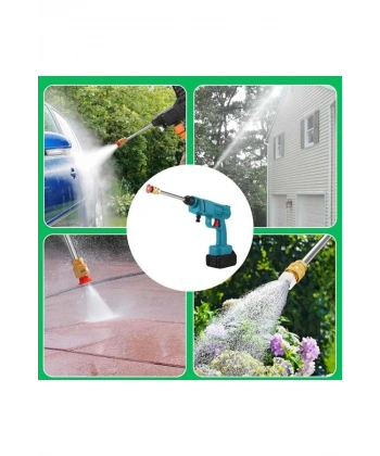 Şarjlı Ve Yüksek Basınçlı Oto Yıkama Makinesi Ve Sulama Tabancası Bahçe Yıkama Makinesi