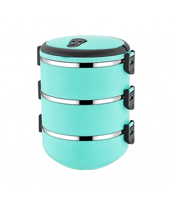 Sefer Tası Yemek Termosu Saklama Kabı Termosu 3lü - Turkuaz