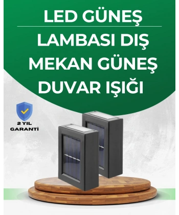 Şeffaf Abajurlu Duvar Tipi Solar Işık