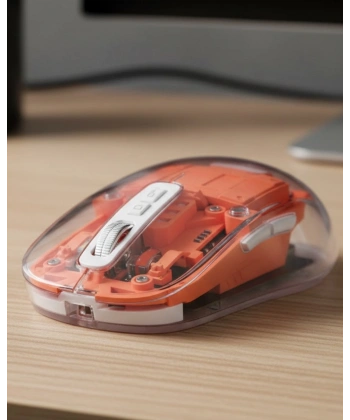 Şeffaf Kablosuz Mouse Bluetooth Bağlantılı Sessiz Tıklama