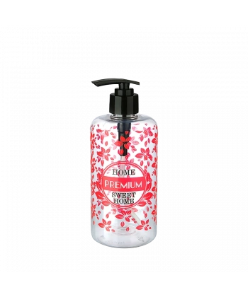 Şeffaf Sıvı Sabunluk Yuvarlak Plastik Pompalı 500 ML