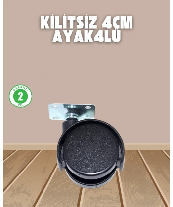 Sehpa ve Ekipmanlar İçin Kilitsiz 4 cm Ayak 4’lü