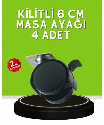 Sehpa ve Restoran Arabası İçin Kilitli Ayak 4’lü
