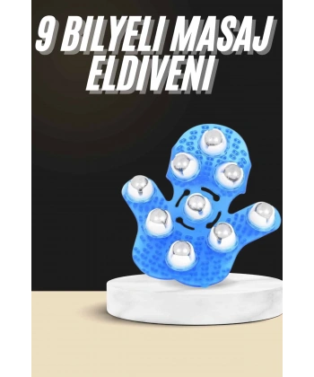 Selülit Giderici Masaj Eldiveni 9 Bilyeli Palm Masaj Eldiven Tam Vücut