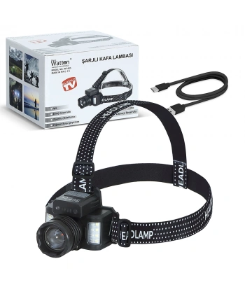 SENSÖRLÜ CREE TG LED  ŞARJLI KAFA LAMBASI WATTON WT-625