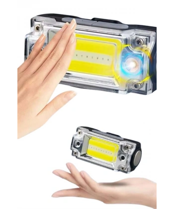 Sensörlü Kamp Lambası Ayarlanabilir Kafa Lambası Kafa Bantlı