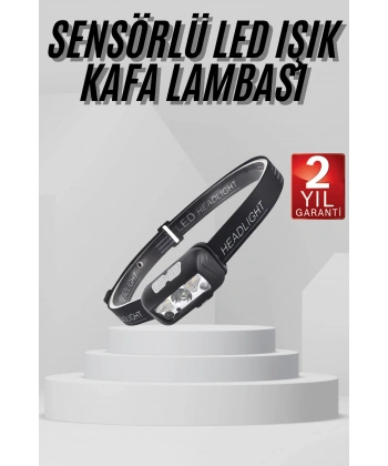 Sensörlü Şarjlı Type-c Şarj Işıklı Kafa Lambası Kamp Lambası