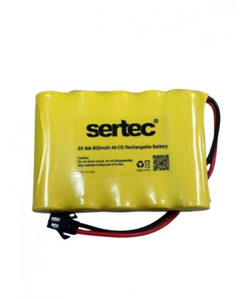 SERTEC 6V 5S1P AA 800 MAH KABLO + SİYAH KONNEKTÖRLÜ OYUNCAK PİLİ