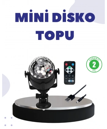 Ses Duyarlı Mini Disko Küre Lamba
