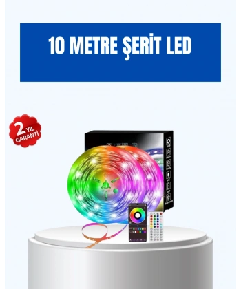 Sese Duyarlı 10M Smart Şerit Led IOS Android Kontrollü RGB Işık