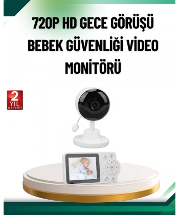 Sesli ve Görüntülü Bebek Kamerası Sıcaklık Takipli