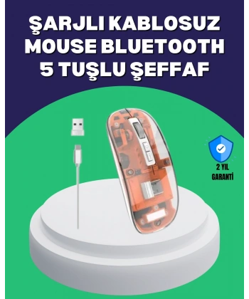 Sessiz ve Ergonomik Kablosuz Fare - 30 Gün Kullanım, 2 Modlu Bağlantı