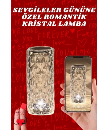 Sevgililer Günü İçin Hediye Kristal Lamba Sevgiliye Hediye USB Şarjlı Gece Lambası