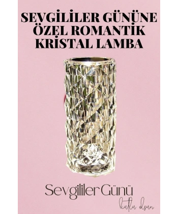 Sevgililer Gününe Özel Romantik Kristal Gece Lambası Sevgiliye Hediye