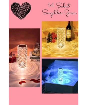 Sevgililer Gününe Özel Romantik Kristal Gece Lambası Sevgiliye Hediye