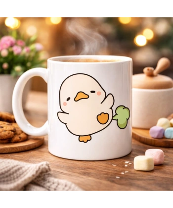 Sevimli Civciv Tasarımlı Porselen Kupa MODEL 90 – Eğlenceli, Tatlı ve Neşe Dolu Kahve Kupası