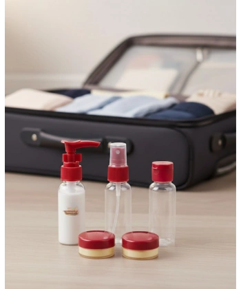 Seyahat İçin 5’li Şeffaf Kozmetik Organizer Seti