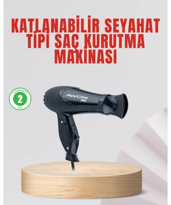 Seyahat Tipi Saç Kurutma Makinesi Katlanabilir Hafif Yapı