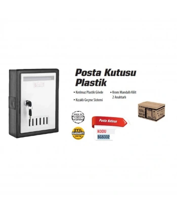 SGS 332 Plastik Posta Kutusu 2 Anahtarlı