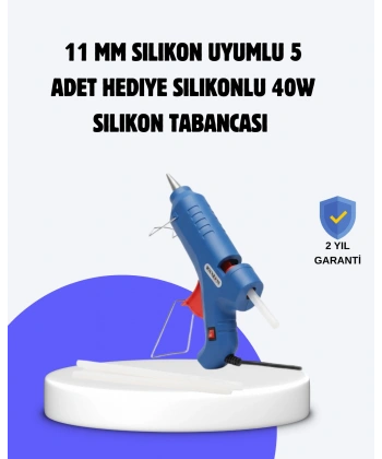 Sıcak Mum Tabancası 40W 5 Silikon Hediyeli Kolay ve Hızlı Yapıştırma