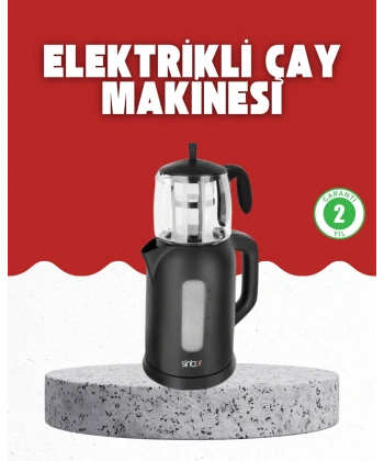 Sıcak Tutma Özellikli 2’si 1 Arada Çay Makinesi ve Su Isıtıcı