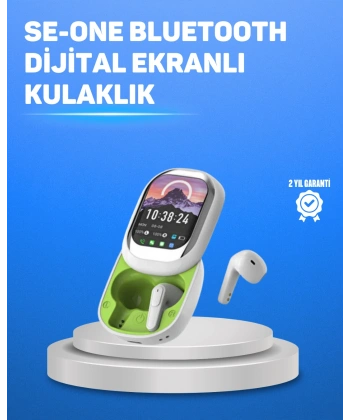 Şık Tasarımlı Siyah Beyaz Kablosuz Kulaklık Çoklu Dil Destekli