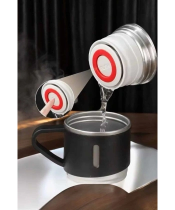 Şık ve Dayanıklı 3 Bardaklı Termos Seti Uzun Süre Isı Koruma Özellikli