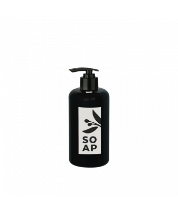 Sıvı Sabunluk Yuvarlak Plastik Pompalı 500 ML - Siyah