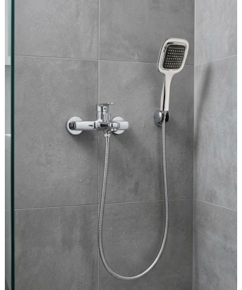 Siyah Duş Seti El Duşu Başlığı Spiral Hortum Dayanıklı Banyo Duş Aksesuarı