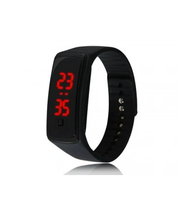 Siyah Ekranlı Led Kol Saati (Siyah)